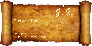 Gutai Ida névjegykártya